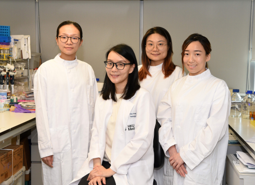 The research team, led by Professor Carmen Wong Chak-lui (second left), has discovered a novel therapeutic application for atorvastatin, a widely used cholesterol-lowering drug, which could become a powerful new weapon in the fight against liver cancer.
 